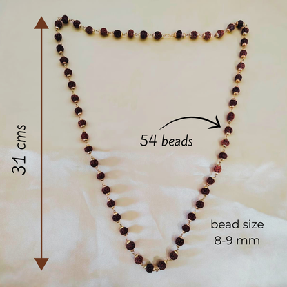 5 Mukhi Gold finish mala + Bracelet