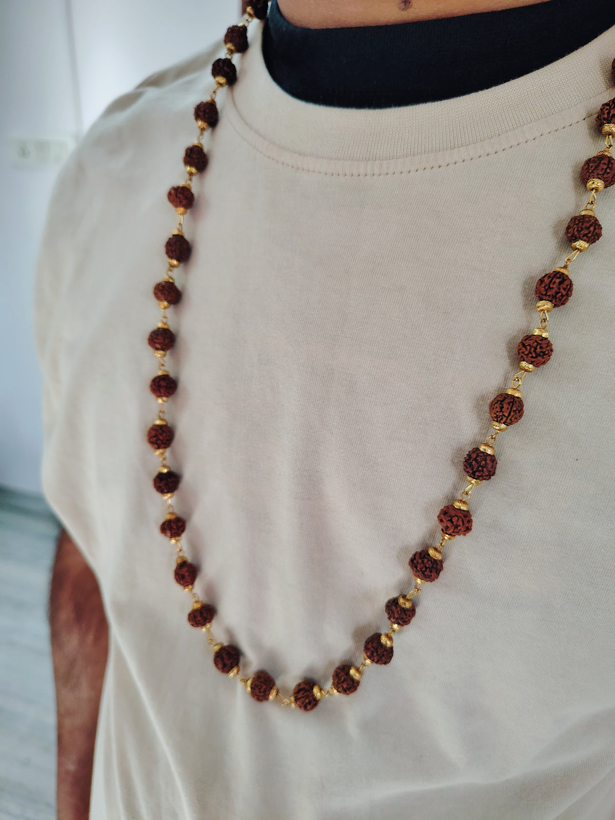 5 Mukhi Gold finish mala