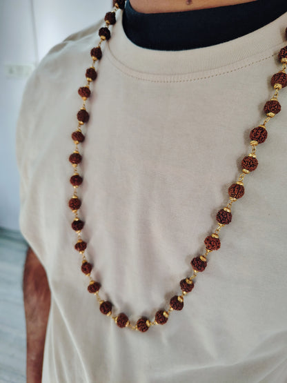 5 Mukhi Gold finish mala