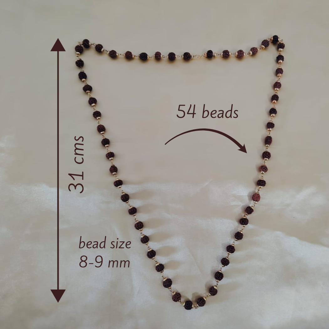 5 Mukhi Gold finish mala