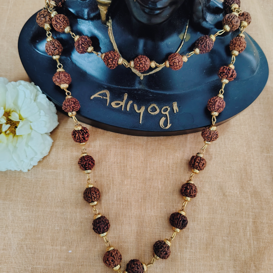 5 Mukhi Gold finish mala
