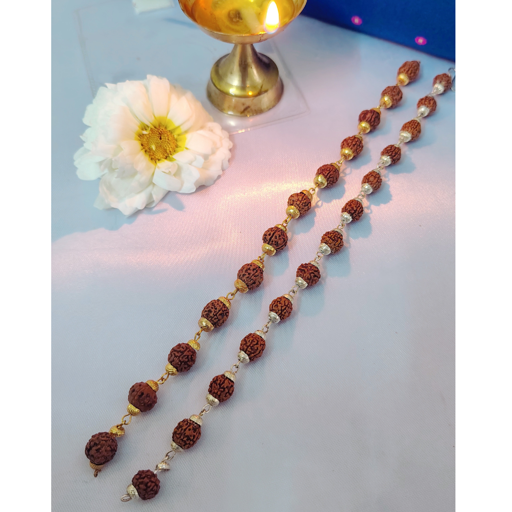 5 Mukhi Bracelet Combo -Gold finish plus Silver finish Bracelet