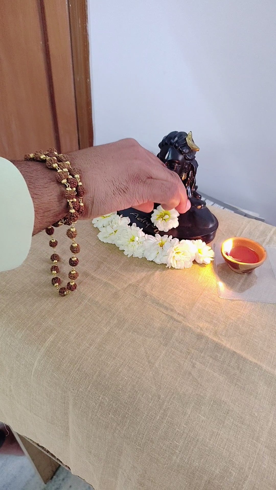 5 Mukhi Gold finish mala